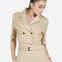 Cropped Blazer Top