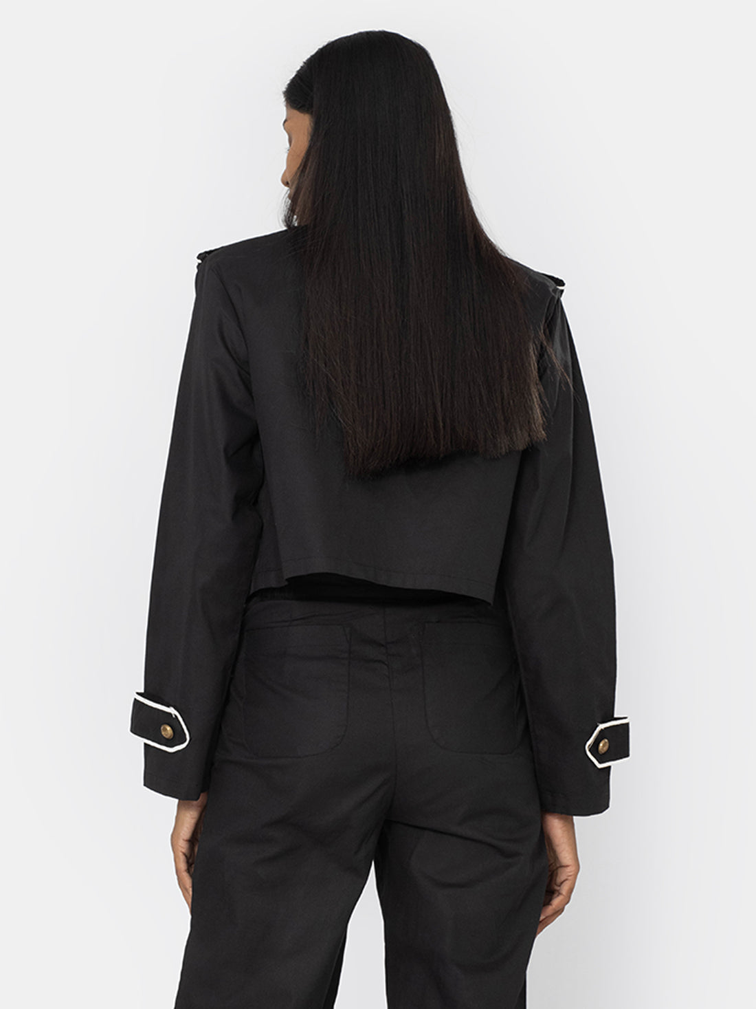 Black cropped jacket