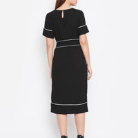 Black midi dress
