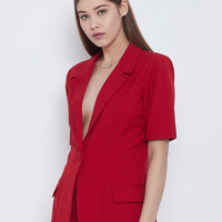 Half sleeves Red Blazer
