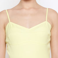 Yellow midi dress