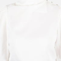 White cowl neck