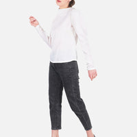 Vivian Cowl Neck top in color White