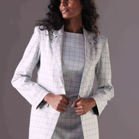 Anna Long Coat in color Grey