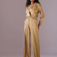 Michele wide legged pants in Color Camel