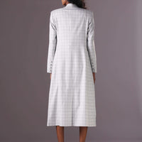 Anna Long Coat in color Grey