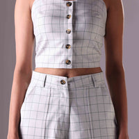 Jill Crop top in Color Grey
