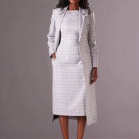 Anna Long Coat in color Grey