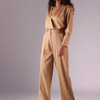 Michele wide legged pants in Color Camel