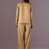 Ani Wrap style top in Camel Color