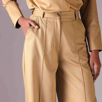 Michele wide legged pants in Color Camel