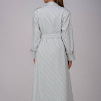 Pre-Order Ash Grey Striped Long Shirt Dress