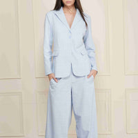 Pre-Order Powder Blue Blazer with back knot detail