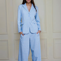 Pre-Order Powder Blue Blazer with back knot detail