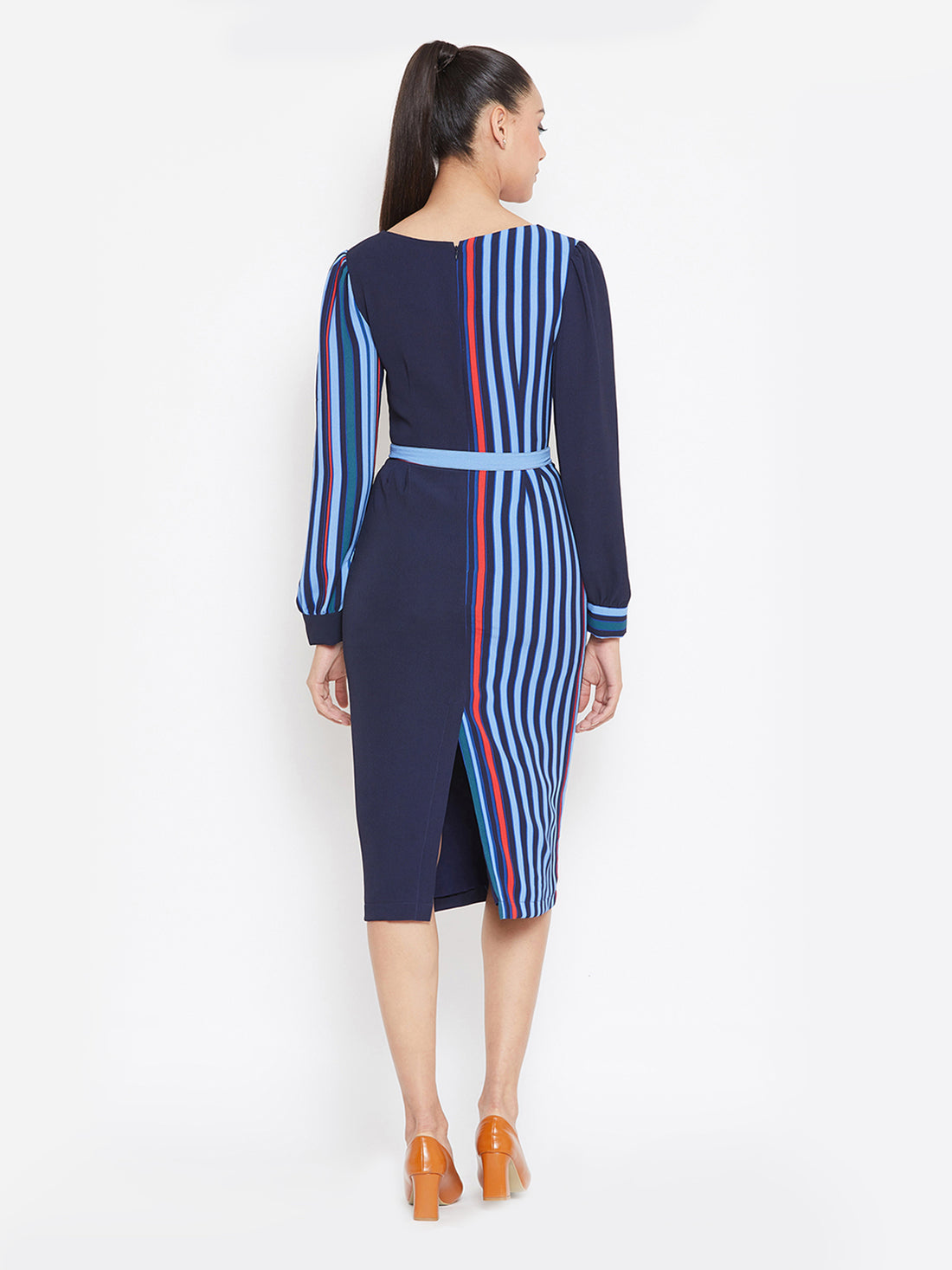 Blue midi dress