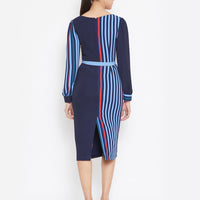 Blue midi dress