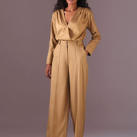 Michele wide legged pants in Color Camel